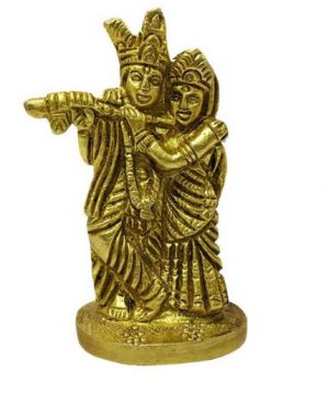 Radha Krishna Brass Statue