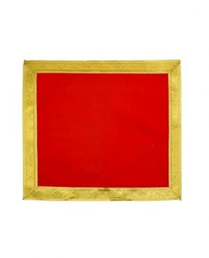 Red Velvet Cloth Asan for Pooja