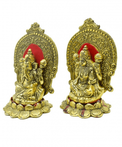 Metal Lakshmi Ganesh Murti Idol for Home Puja