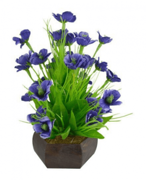 Sakura Flower Plant With Wood Pot