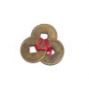 Feng Shui Three Lucky Bronze Metal Coins - Puja N Pujari