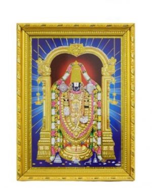 Tirupati Balaji Small Photo Frame Blue Background