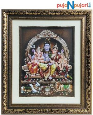 Traditional Lord Shiva Family Photo Frame