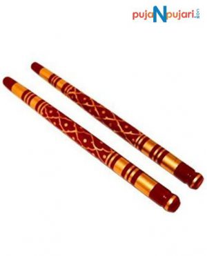 Traditional Wooden Sankheda Pairs Dandiya Sticks