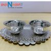 White Metal Kumkum Cup