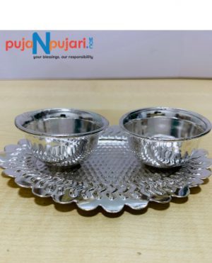 White Metal Kumkum Cup