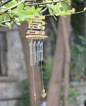 Wooden Blessings Metal Windchime