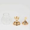 Akhand Diya Oil Lamp with Glass Cover Brass