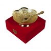 Gold Plated Brass Flower Bowl With Stand