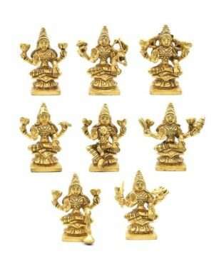 goddess ashta lakshmi brass Idols set