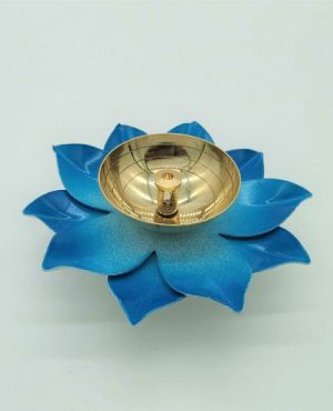 Lotus Diya Blue Color