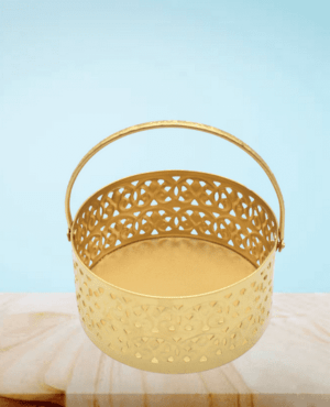 metal flower basket, flower basket, brass flower basket, brass pooja basket, brass flower basket for puja