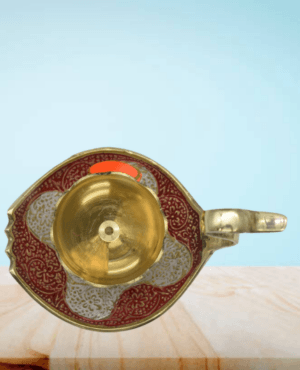 Brass Diya Lamp Kuber Deepak With Swan Design- Puja N Pujari