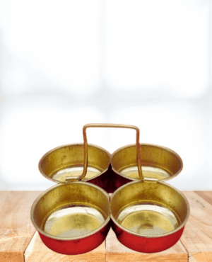 haldi kumkum holder, chowmukh, haldi kumkum holder brass