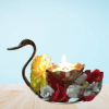 Brass Diya Lamp Kuber Deepak With Swan Design- Puja N Pujari