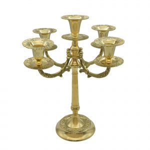 Brass Mughal Candle Stand