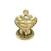 Leaf Shape Brass Diya on Round Base