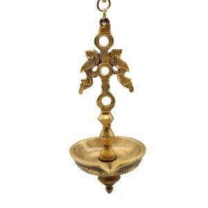 Lakshmi Brass Hanging Diya for Pooja Room