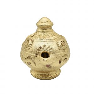 Handmade Gold Color Mud Diya Deepam for Diwali Decoration