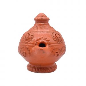 Handmade Orange Color Mud Diya