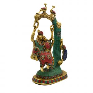 Brass Radha Krishna Jhula Wall Hanging