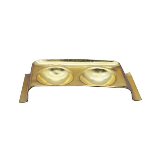 Brass Rectangular Ghee Diya Holder- Small - Image 4