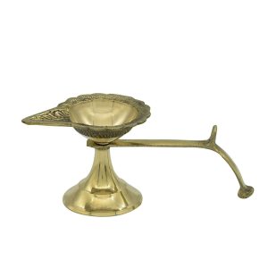 Harathi Loban Burner Aarti Diya Stand with Handle for Pooja