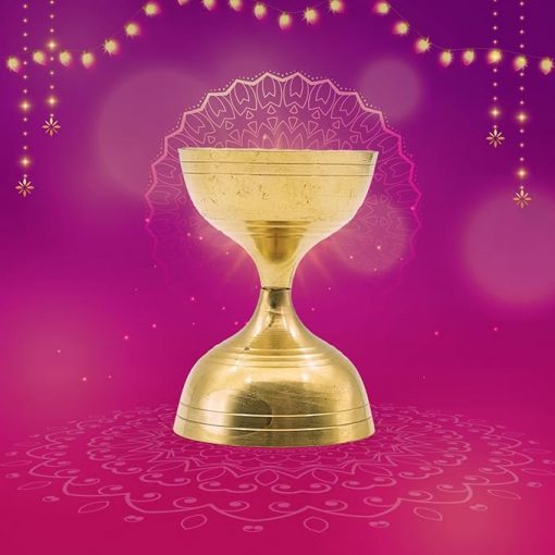 Nanda Deepak Diya Oil Lamp Stand for Puja