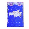 Backdrop for House Warming Decoration Blue Colour Cow Design Festival Backdrop Decoration Clothes