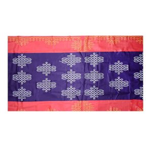 Blue Kolam Design Backdrop Cloth for Decoration Pooja and All Festivals