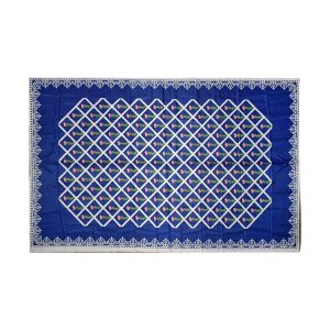 Blue Kolam Toran Design Backdrop Cloth for Decoration Pooja and All Festivals