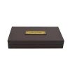 Dalvkot Gold Plated MATA Vaishno Devi Photo Frame with Shubh Labh Charan Paduka for Pooja Room, Return Pooja Gift Box Set