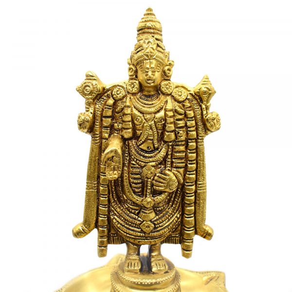 Tirupati balaji Brass Long Diya lamp