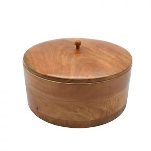 Wooden Round Chapati Container Roti Box