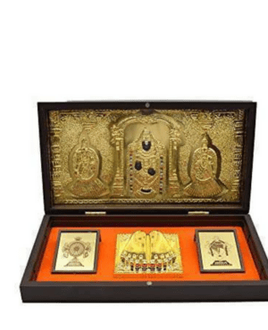 Gold Plated Tirupati Balaji Shank Chakra