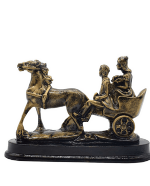 Couple on Horse Polyresin Showpiece