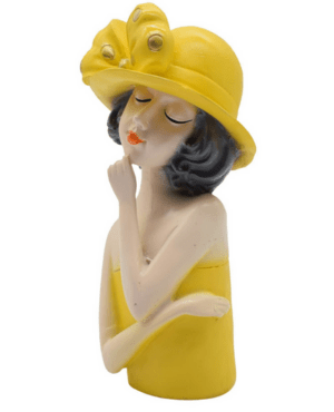 Yellow Hat Doll Showpiece for Home Decor