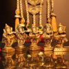Brass Ganesha Murti Idols Set of 4