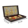 Dalvkot Gold Plated Ram Darbar Ram Lakshman Sita Photo Frame with Charan Paduka for Pooja Room, Return Pooja Gift Box Set…