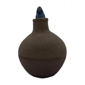 Handmade Clay Thirsty Crow with Pot