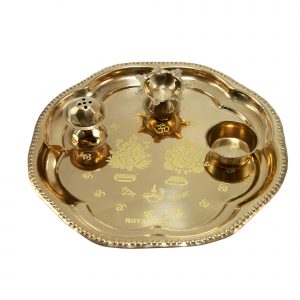 Brass Puja Thali Set for Home Temple