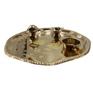 Brass Puja Thali Set for Home Temple