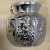 Ashta Lakshmi Design Pooja Chambu Kalash Lota of White Metal for Puja