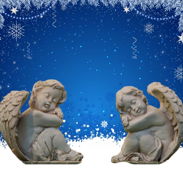 White Feather Small Angel Sign Statue