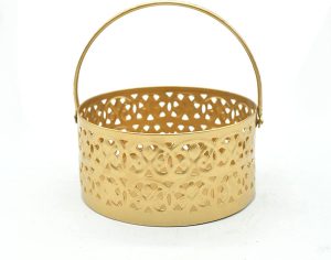 Metal Flower Basket With Handle