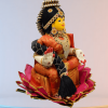 varamahalakshmi doll with full decoration in orange