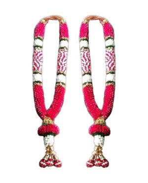 Pink Petal with Jasmine Flower Garland