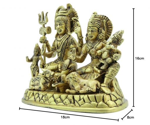 Brass shiva family for puja and home decor - Image 2