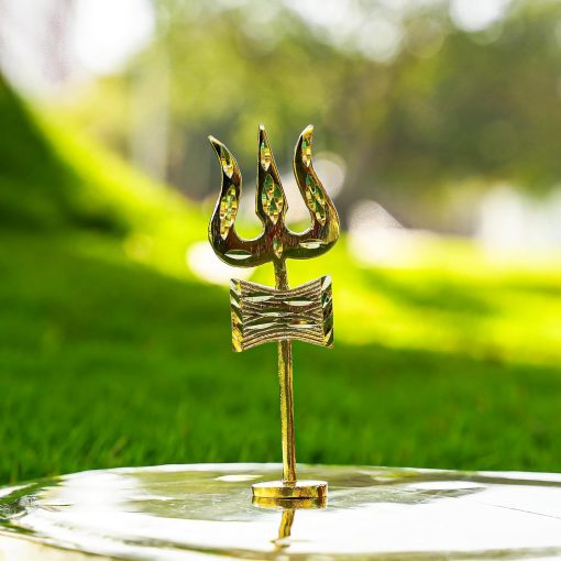 Brass or Pital Trishul for Pooja - Image 2