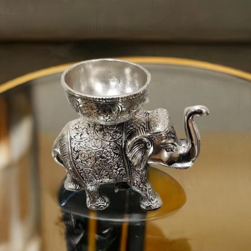 Metal-Elephant-Statue-Holder
